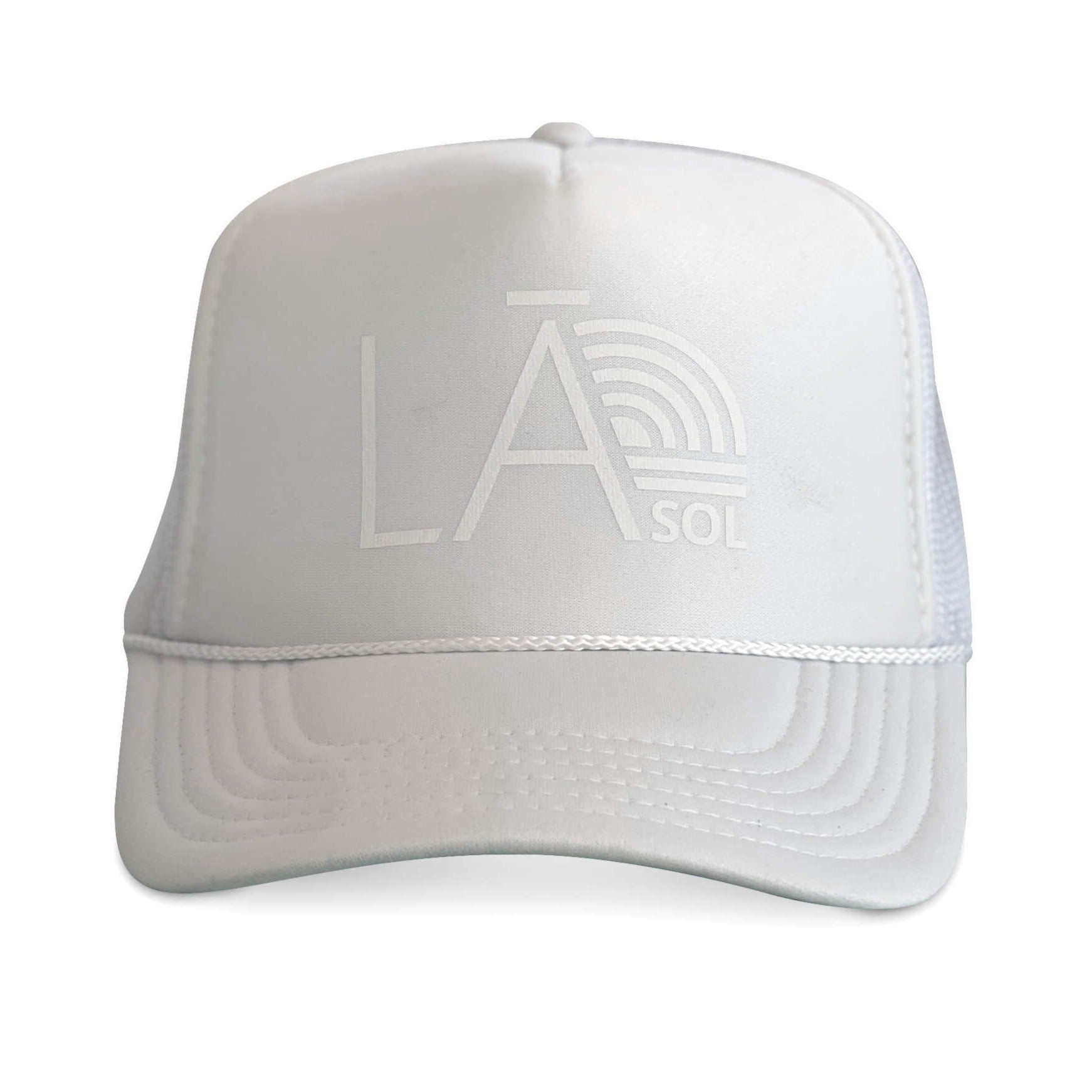 LA Sol SPF 30 Clear Zinc Mineral Sunscreen White Logo Trucker Hat 