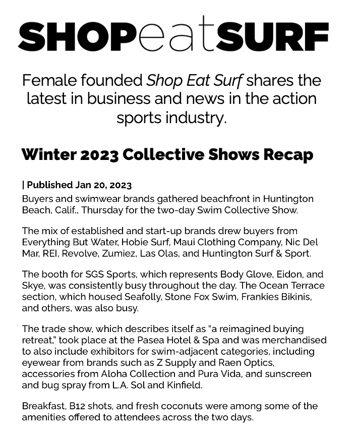 FEATURED:  SHOPeatSURF Article - LĀ SOL COLLECTIVE