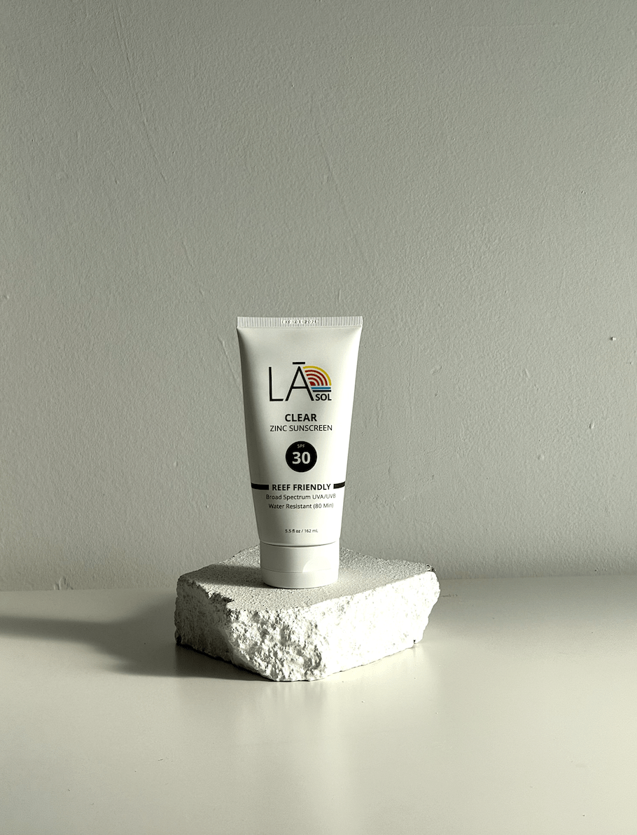 5.5 oz CLEAR MINERAL ZINC SUNSCREEN SPF 30 - LĀ SOL COLLECTIVE reef - friendly zinc - based clean beauty