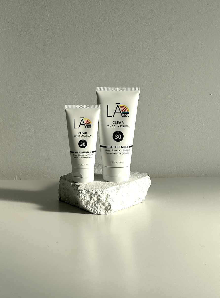 CLEAR MINERAL ZINC SUNSCREEN SPF 30 - LĀ SOL COLLECTIVE reef - friendly zinc - based clean beauty