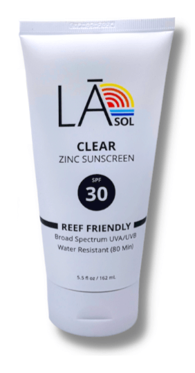 Sunscreen + Embroidery of: (1) Backpack + (1) Towel - LĀ SOL COLLECTIVE reef - friendly zinc - based clean beauty